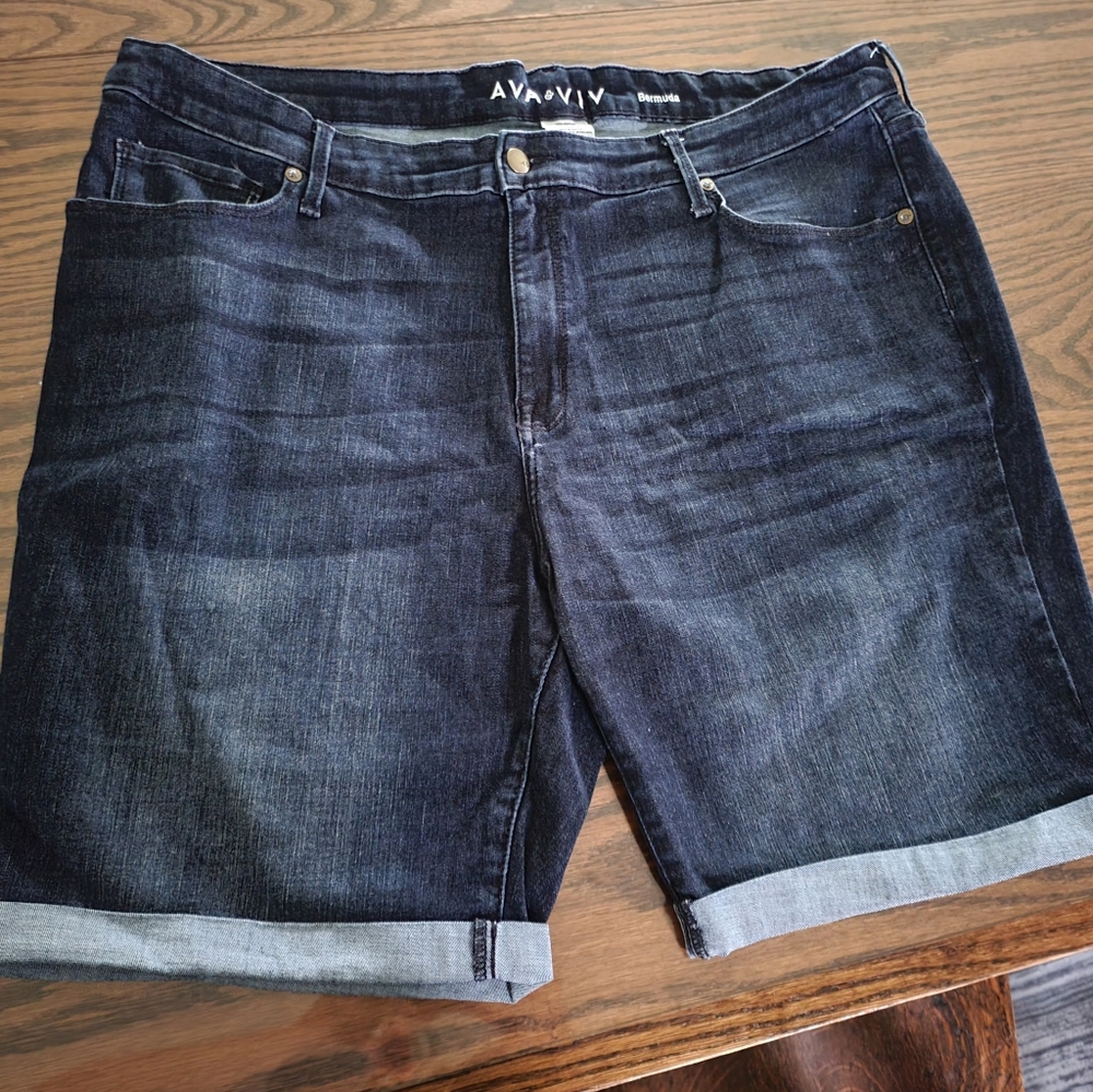 Plus bermuda jean short